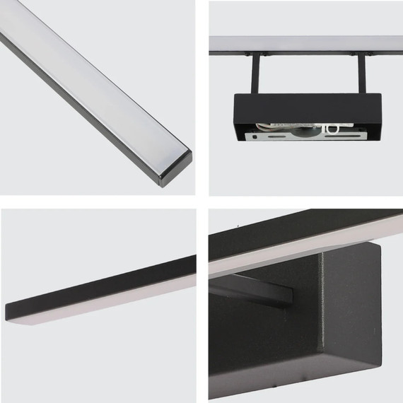 Contemporary Black LED Light for Picture Frames & Bathroom Sanity Mirrors