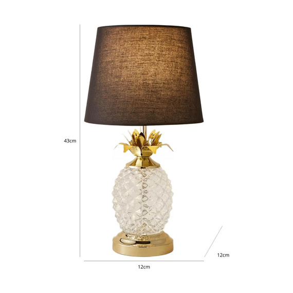 Gold Touch Table Lamp with Black Shade