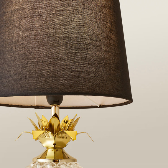 Gold Touch Table Lamp with Black Shade