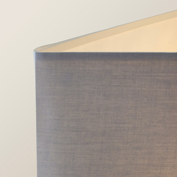 3 Shelf Corner Floor Lamp with Grey Shade