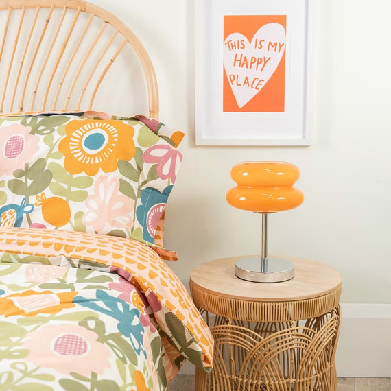 Rechargeable Orange Table Lamp