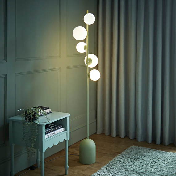 5-Way Sage Green Floor Lamp
