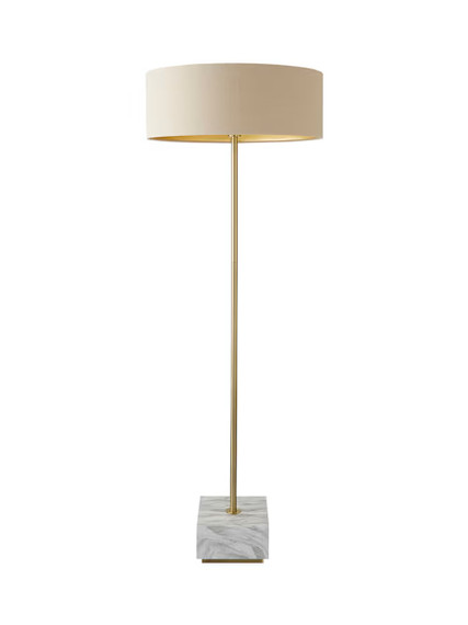 Marble Base Floor Lamp with Wide Shade