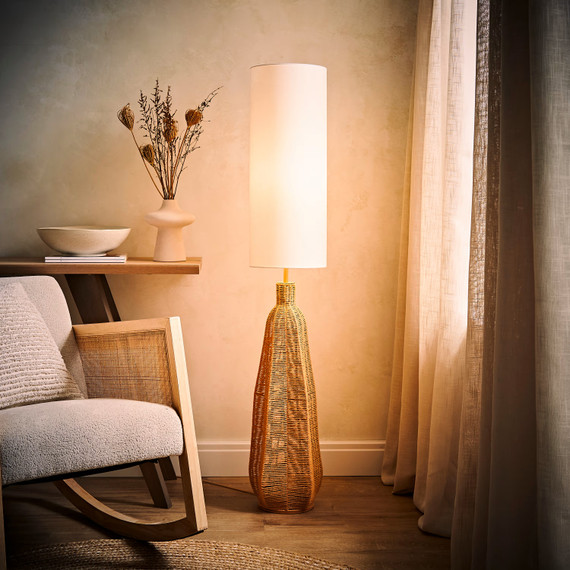Rattan Midi Floor Lamp
