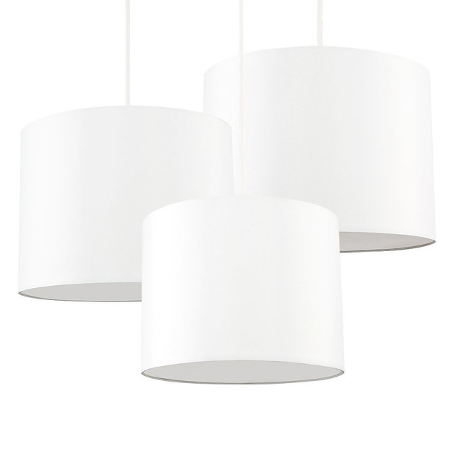 Set Of 3 Cream Torbery Nesting NE Pendant Shades With Diffusers (Shade Only)