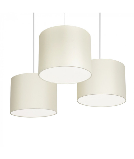 Set Of 3 Cream Torbery Nesting NE Pendant Shades With Diffusers (Shade Only)