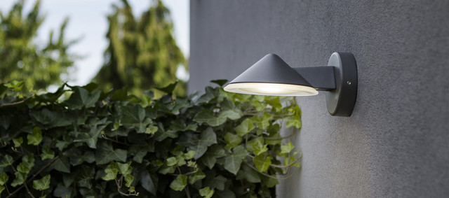 Cone IP54 Outdoor LED Wall Light (SKU: CLEAR-LTC-5187601)