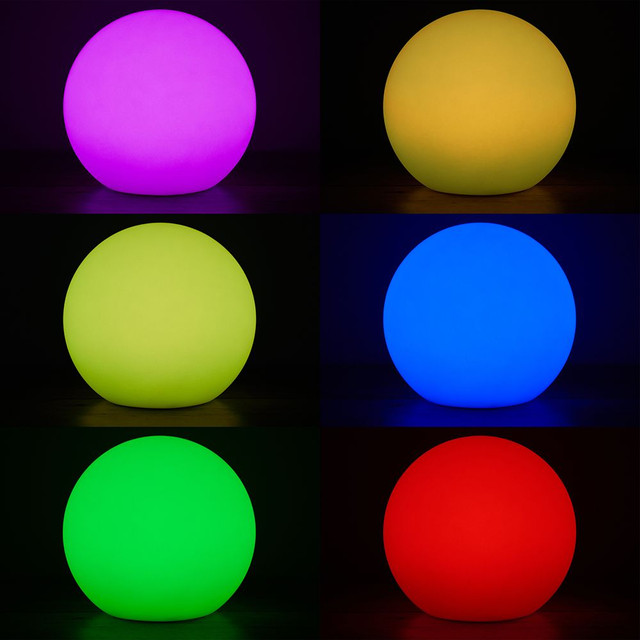 Toka Large 35cm IP44 Remote Control Colour Changing Rechargeable Battery Operated Outdoor Garden Ball Light