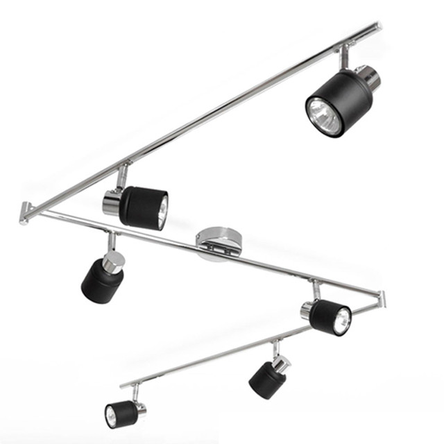 Benton GU10 Spotlight Fitting, 6 Way Flexi Z (Black)