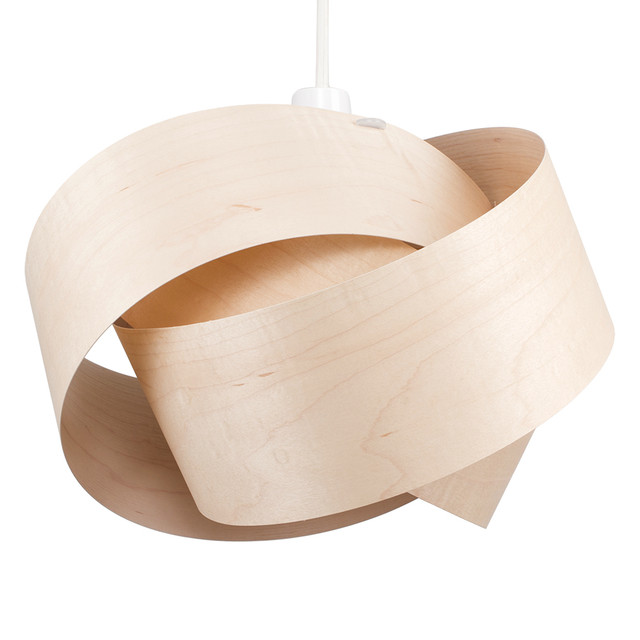 Knott NE Wood Veneer Twist Pendant Shade Without Bulb