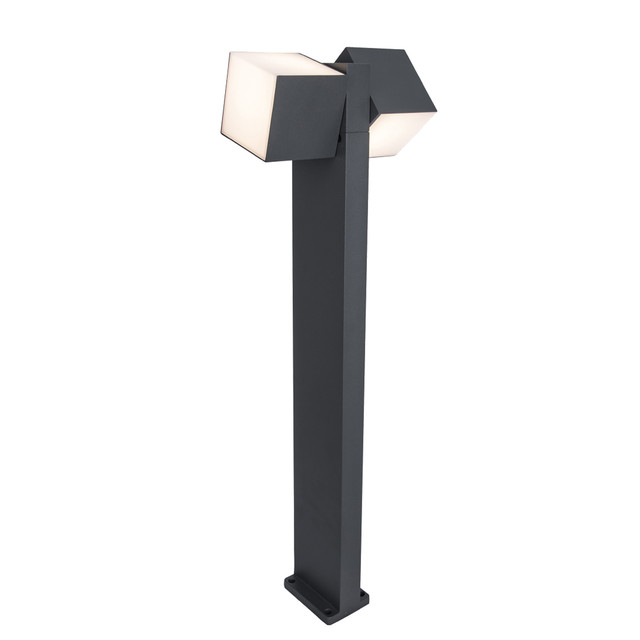 Lutec Cuba LED Bollard Light With Double Rotating Heads