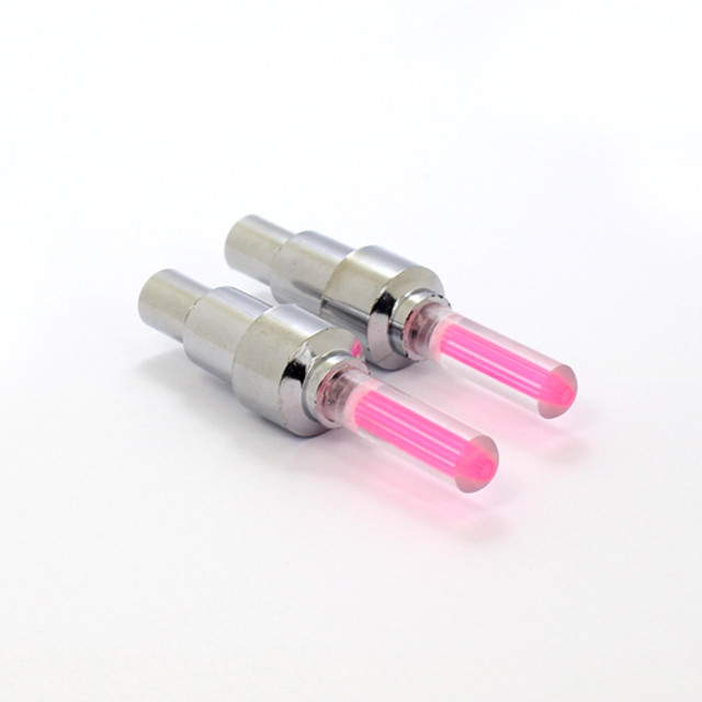 Pink LED Flash Tyre Wheel Valve Cap Light