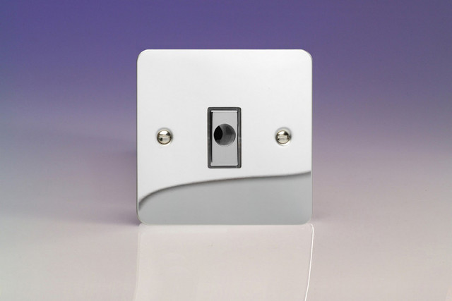 Varilight Polished Chrome Ultraflat 16A Flex Outlet Plate