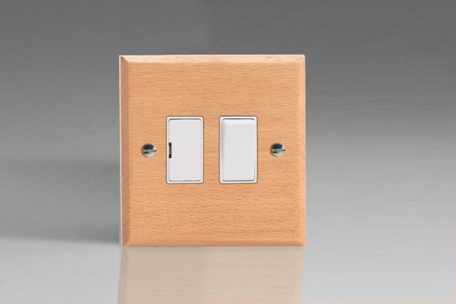 Varilight Scandic Beech Kilnwood 13A Switched Fused Spur