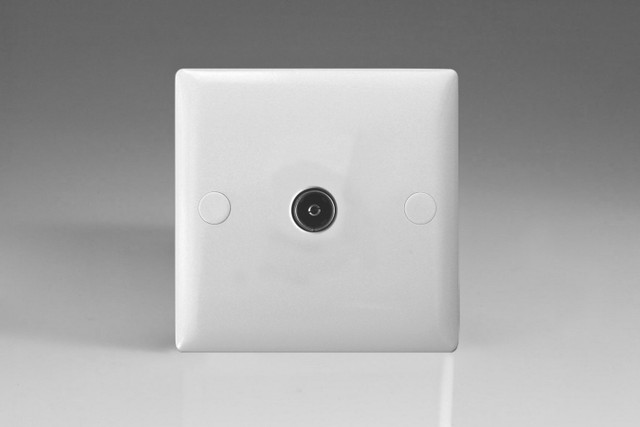 Varilight White 1-Gang TV Socket, Co-Axial