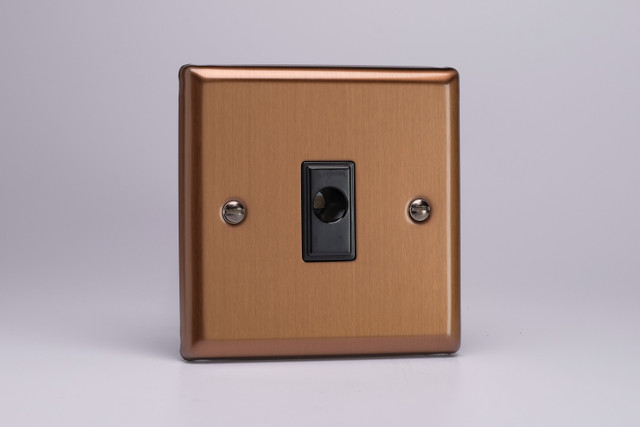 Varilight Brushed Bronze 16A Flex Outlet Plate