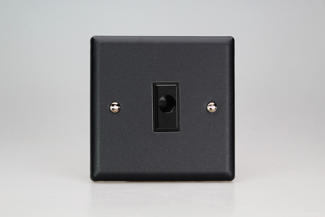 Varilight Matt Black 16A Flex Outlet Plate