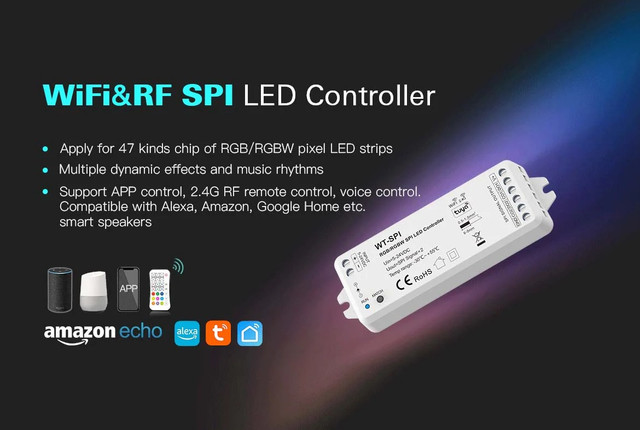 LED 5-24V DC SPI Pixel Wifi Controller WT-SPI