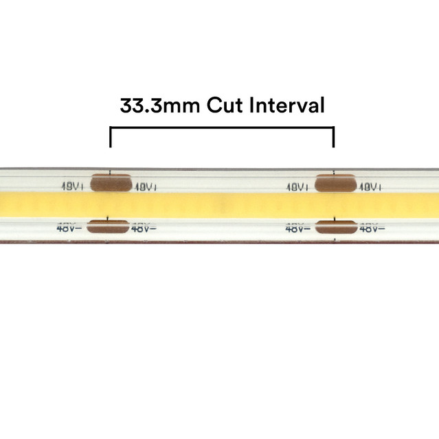 Aon LED COB Tape 10W Single Colour 48v 4000K Daylight - IP65