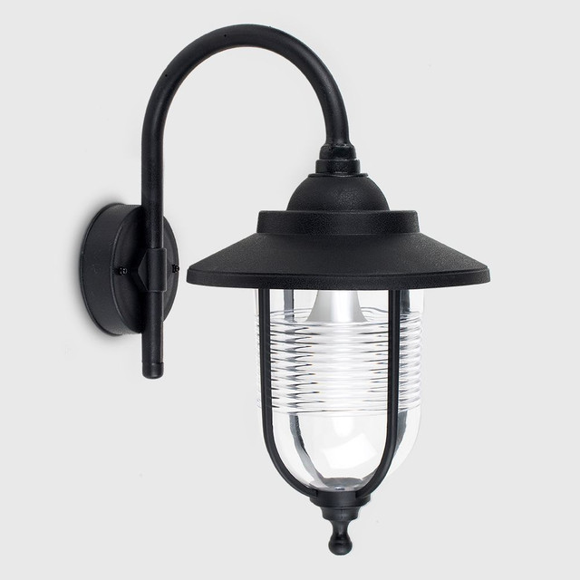 IP44 Ethan Outdoor Swan Neck Wall Lantern - Polypropylene