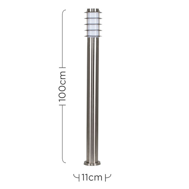 Grated Outdoor LED Bollard Light 1000mm