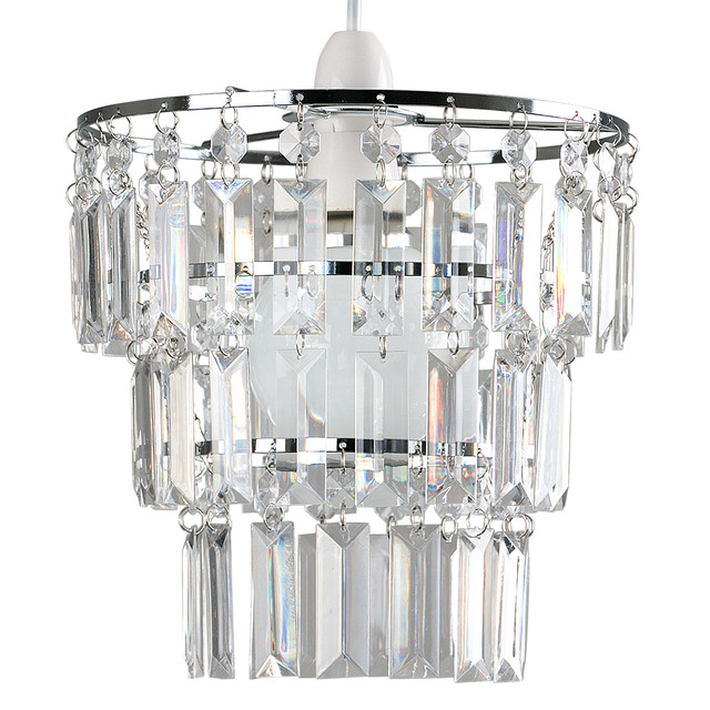 Kelsks NE Chrome Pendant Shade With Clear Droplets