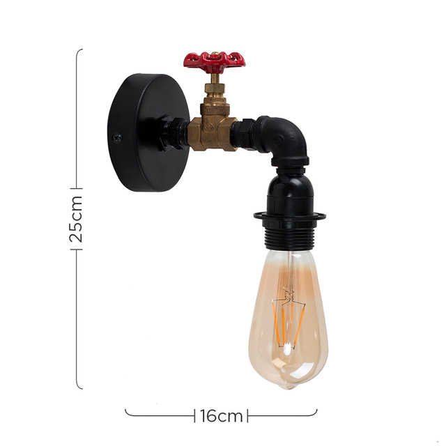 RetroLED Mario Tap Steampunk Black Wall Light