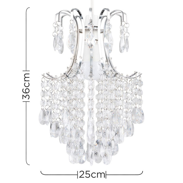 Donah Pendant Shade with Clear Acrylic Droplets