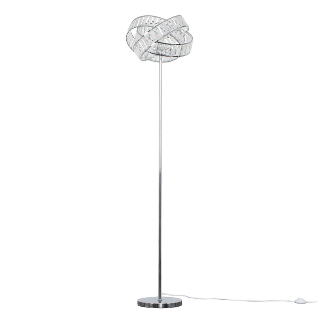 Hudson Chrome/Clear Intertwined Touch Floor Lamp