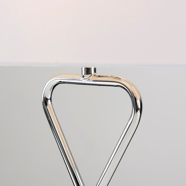 Kuros Table Lamp in Chrome with Rectangular Shade