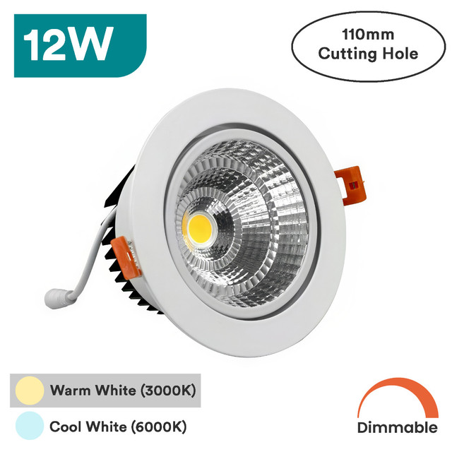 LuxSpot 3W Recessed LED COB Downlight Tilt, 230 Lumens