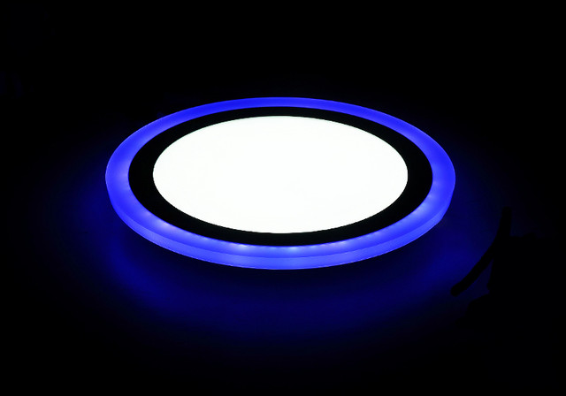 Lotus 9W Round Blue Edge Lit LED Panel Light