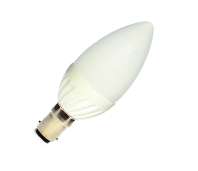 B15 3.5W LED Bulb Candle, Ceramic Frosted