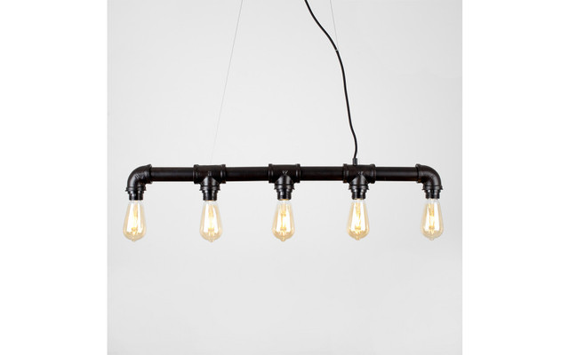 Steampunk 5 Way Pipework LED Ceiling Light (SKU: MS-CLEAR-21173)