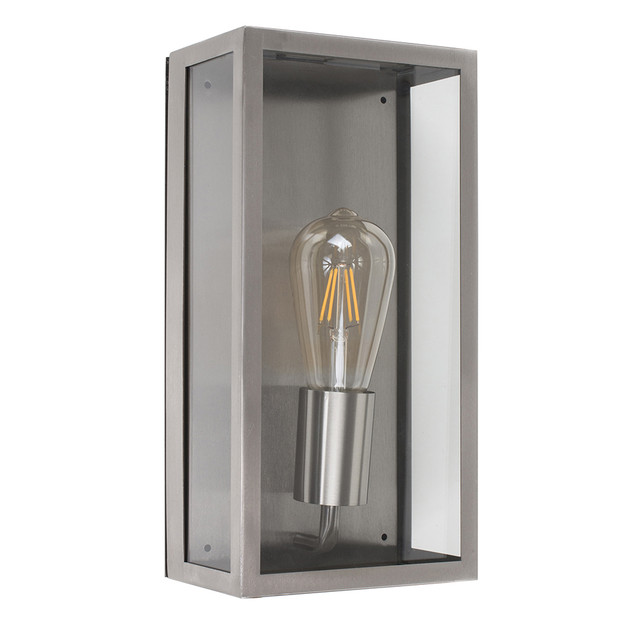 Delgado IP44 Stainless Steel Outdoor Box Wall Light