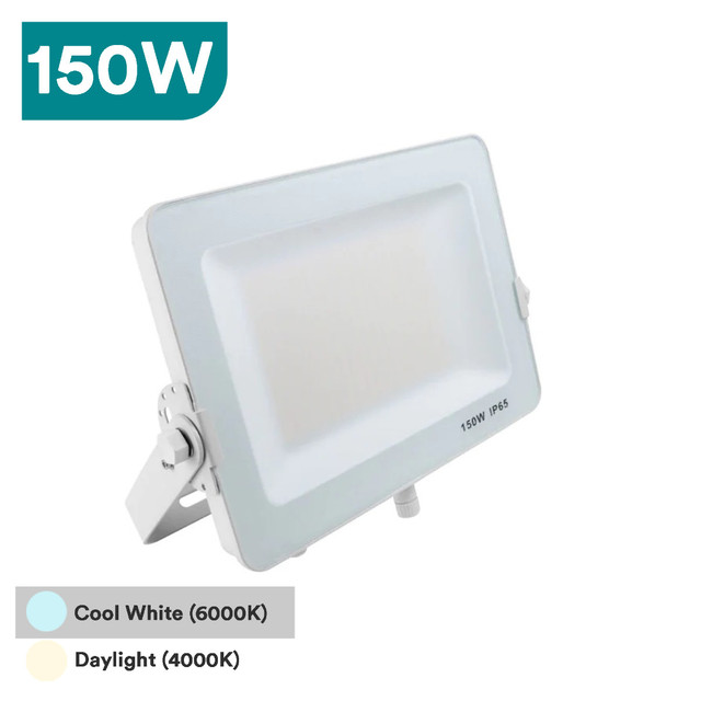 InfinityPlus 10W-150W LED Floodlight, Black/White/Grey Finish, PIR & Dusk/Dawn Sensor Option