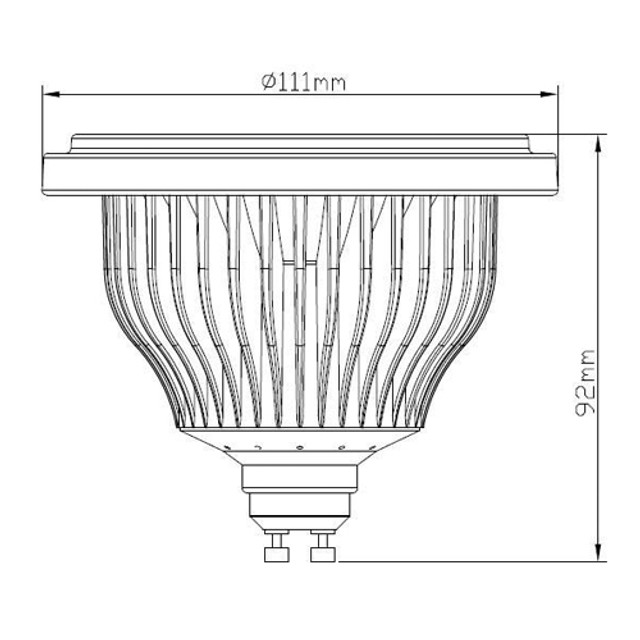 ProLED GU10 AR111 13W Dimmable LED Spotlight, 860 Lumens (Cool White 6000K)