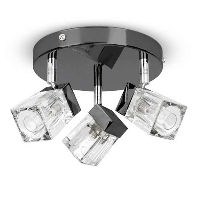 Ice Cube Triple Bathroom Spotlight Fitting