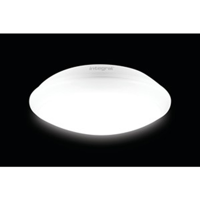 Integral Tough Shell+ IP66 15W-24W 4000K Black/White Bulkhead, Emergency & Microwave Sensor Options