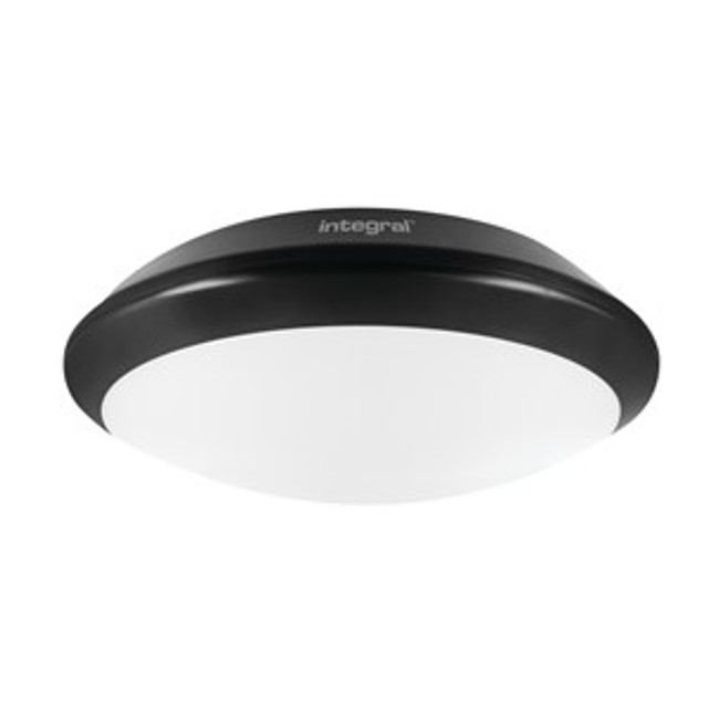 Integral Tough Shell+ IP66 15W-24W 4000K Black/White Bulkhead, Emergency & Microwave Sensor Options