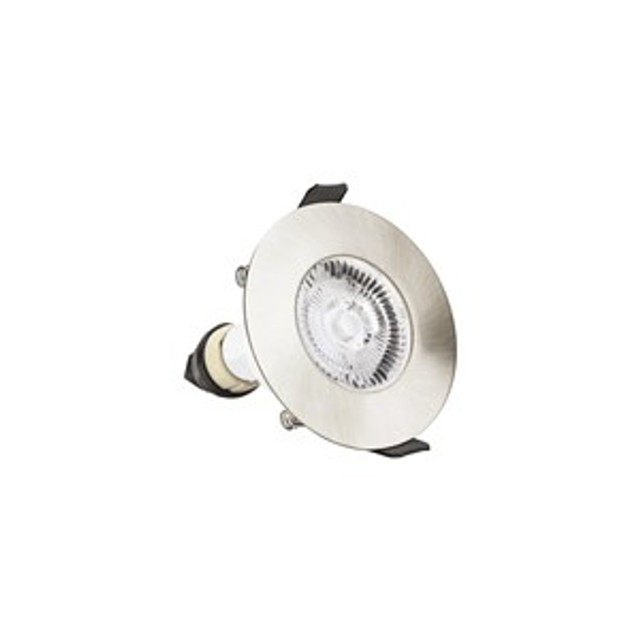 Integral Evofire IP65 Satin Nickel Fire Rated Downlight With GU10 Holder