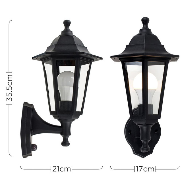 EliteR IP44 Outdoor Wall Lantern With Dusk Dawn Sensor