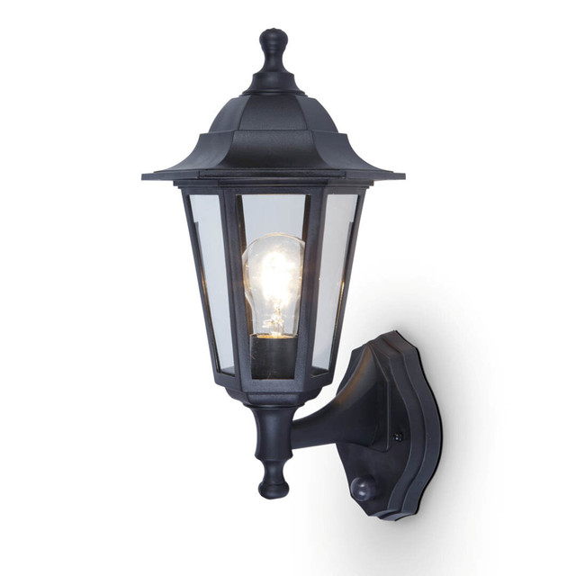 Lutec Coastal Black Outdoor LED Wall Lantern With PIR Motion Sensor