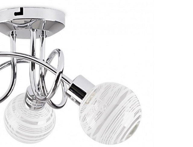 Maze 3 Way Cross Over Ceiling Light Swirl