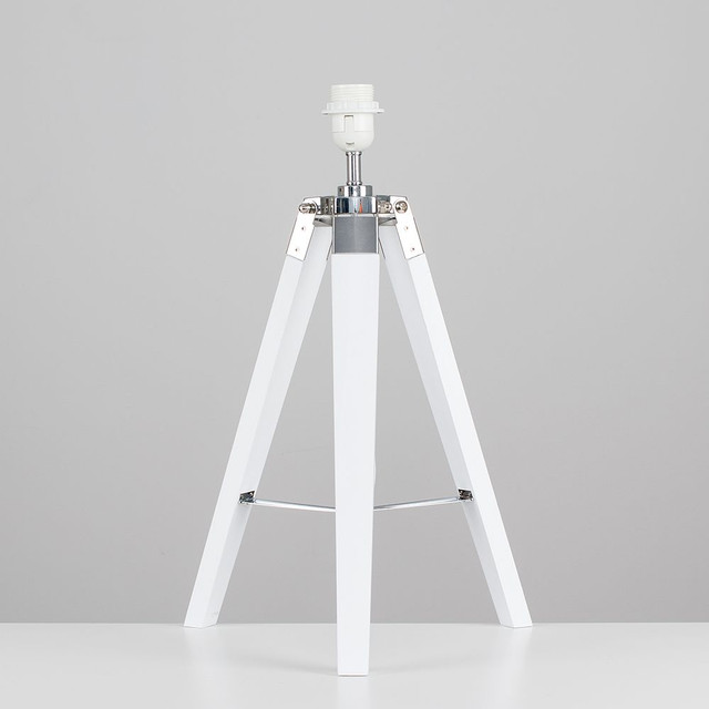 Clipper Wood Tripod Table Lamp (No Shade)