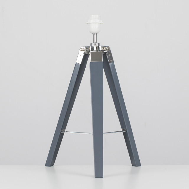 Clipper Wood Tripod Table Lamp (No Shade)