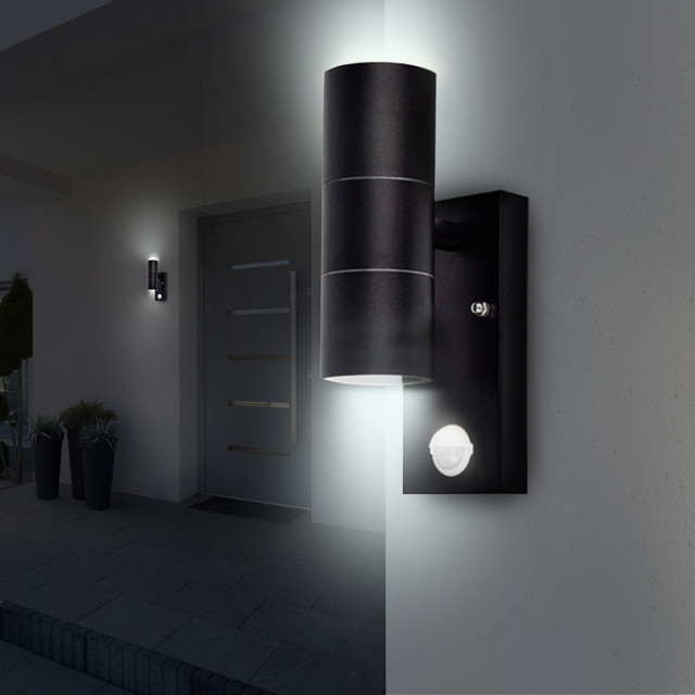 PIR Outdoor Up/Down GU10 Wall Light for GU10 IP44