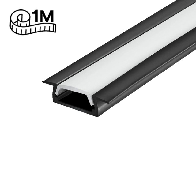 SlimPro Recessed Aluminium Profile, 1m & 2m Option, Diffusers Available