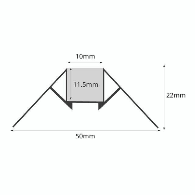 SlimPro Plaster-In Outer Corner Aluminium Profile, 1m & 2m Option, Diffusers Available