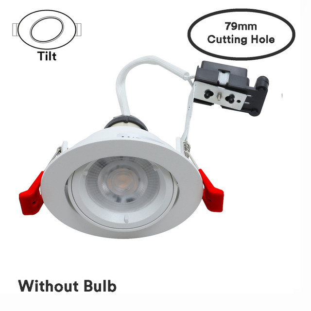 EcoSpot+ Hoop Plus GU10 Downlight Die Cast, 70/79mm Cutting Hole, Fixed or Tilt